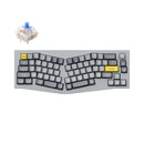 KEYCHRON Q8 ALICE QMK MECHANICAL GATERON G PRO BLUE SWITCHES - SILVER GRAY (A) - Like New