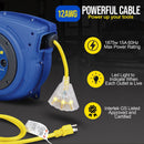 Goodyear Extension Cord Reels (12AWG x 40FT w/LED Light-Up Tap) 63313132G - Blue - Like New