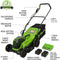 Greenworks 48V 2 x 24V 14" Brushless Cordless Lawn Mower MO48L2212 - Green/Black Like New