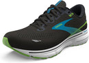 1103931D006 BROOKS MEN'S GHOST 15 NEUTRAL RUNNING SHOE BLACK/GREEN SIZE 9.5 - Like New