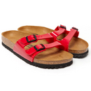 0041863 Birkenstock Ibiza Birko-Flor Men Sandals TANGO RED PATENT 11 WOMEN - Like New