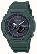 Casio Men's Bluetooth G-Shock Green Solar Power Watch Resin Strap - Black/Green - Like New