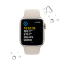 APPLE WATCH SE 2ND 40MM STARLIGHT ALUMINUM STARLIGHT SPORTS BAND MNT33LL/A - Like New