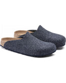 1021474 BIRKENSTOCK AMSTERDAM NARROW SLIPPERS SIZE MEN 10 NAVY - Like New