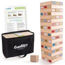 GIANTVILLE GIANT TUMBLING TIMBER TOY PREMIUM PINE WOOD 54-BLOCKS - 3 ACCESSORIES - Like New