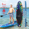 SereneLife Inflatable Stand Up Paddle Board And Accessories SLSUPB636 - BLACK Like New
