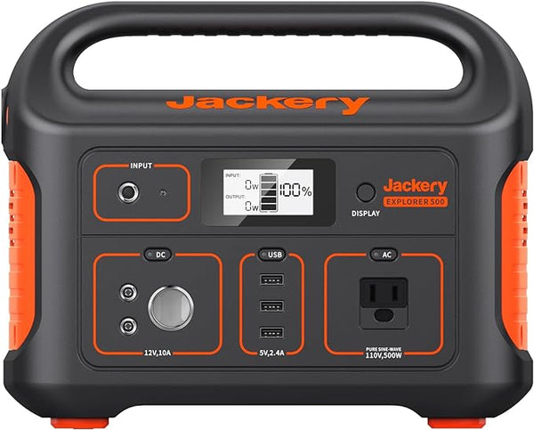 Jackery Explorer 500 Portable Power Station - ORANGE/BLACK Like New