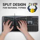Perixx PERIBOARD-535RD Wired Ergonomic Mechanical Split Keyboard - Black Like New