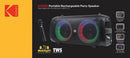 KODAK KD- PRPS1777 4" Double-Woofer Party Speaker (BT, USB, & Radio) - Black - Like New