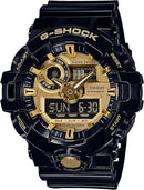 CASIO Men's Multi-Dial Quartz Watch with Resin Strap GA-710GB-1AER - BLACK/GOLD - Like New