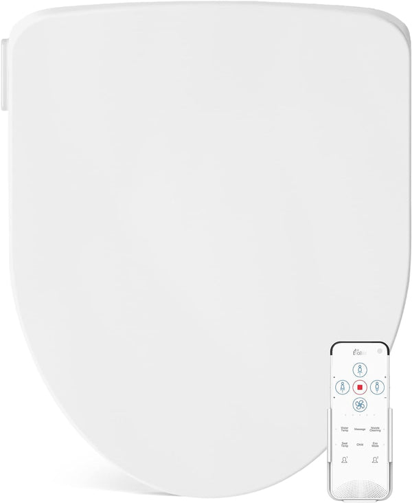 BioBidet Ultimate 770 Bidet Toilet Seat Round, Infinity Lid, Stainless Nozzle Like New