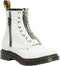 1460TZ Dr. Martens Women's 1460 Twin Zip Leather Lace Up Boots White/Sendal 11 Like New