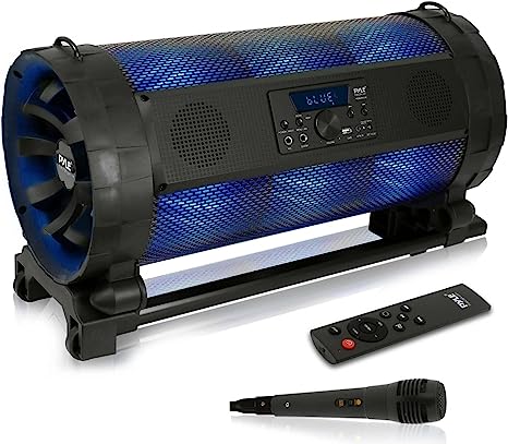 Pyle Portable Bluetooth Boombox Outdoor Stereo System PBMSPG198 - BLACK Like New