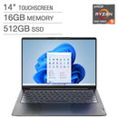 For Parts: LENOVO IDEAPAD 5 PRO 14" TOUCH RYZEN 5 16GB 512GB SSD - CRACKED SCREEN/LCD