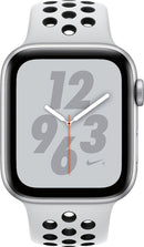 Apple Watch Nike+ Series 4 (GPS) 44mm Silver Case Pure Plat/Black Band MU6K2LL/A - Like New
