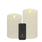 Luminara 2 Set Outdoor Flameless Candle Pillars Unscented LU5400 - Pearl Ivory Like New
