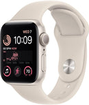 APPLE WATCH SE 2ND 40MM STARLIGHT ALUMINUM STARLIGHT SPORTS BAND MNT33LL/A - Like New