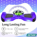 Gotrax Edge Hoverboard 6.5" LED Wheels Headlight 6.2mph & 4 Miles 200W - Violet - Like New