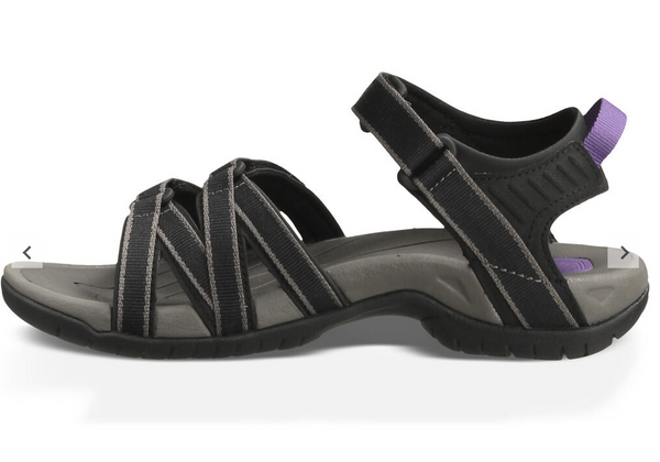 4266 Teva Women's Tirra Sandal Black/Grey 10 Like New