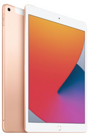 For Parts: APPLE IPAD 10.2" 8th Gen Wi-Fi + CELLULAR 128GB - Gold  CRACKED SCREEN/LCD