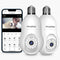 LAVIEW 4MP Bulb Security Camera 2.4GHz,360° 2K Security Cameras 2 Pack- WHITE Like New