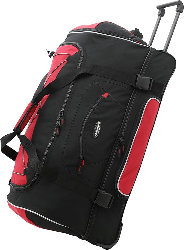 Travelers Club Adventure Rolling Travel Duffel Bag 36' inch 57036 - RED Like New
