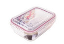 LEXIHOME LEXI HOME RECTANGLE 35 OZ. GLASS FOOD STORAGE CONTAINER RED LOCKING LID - Like New