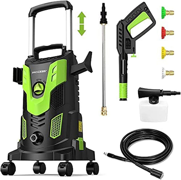 PAXCESS HWY23E 3,000 PSI Electric Power Washer with 4 Nozzles - BLACK/GREEN Like New