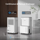 HOGARLABS 3500 Sq Ft 50 Pint Dehumidifier for Home with Drain Hose PD11C - WHITE - Like New