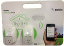 Belkin WeMo WiFi Smart Switch 2 Pack F5Z0379-CC-PLT - White - Like New