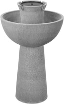Bernini Alba Cordless Water Fountain 26" Battery Powered Water Fountains - Grey - Like New