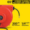 ReelWorks Mountable Retractable Air Hose Reel - 1/4" x  65'FT, 3' Ft Lead-In