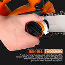 SuperHandy Mini Electric Chainsaw - 8" Bar 20V 2Ah Li-Ion Cordless Battery