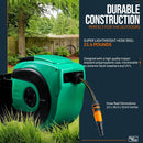 SuperHandy Mountable Retractable Water Hose Reel - 1/2" x 50' Ft, 3/4" Female