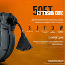 SuperHandy Retractable Extension Cord Reel - 12AWG x 50FT (Upgraded Design)
