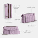 COACH QUILTED TABBY SHOULDER BAG 26 WITH CHAIN SOFT PURPLE - SOFT PURPLE - Brand New