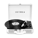 VICTROLA JOURNEY BLUETOOTH RECORD PLAYER RCA VSC-400SB-CNV-SDF - White Canvas - Like New
