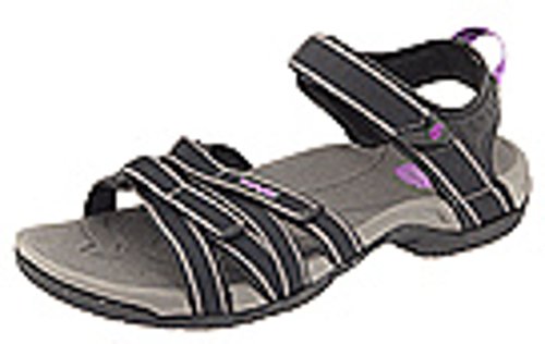TEVA WOMEN'S TIRRA SANDAL SIZE WOMEN 9 (AU/UK W7) (EU W40) (JP W26) BLACK/GRAY - Like New