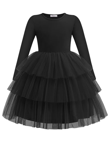 ARSHINER TODDLER TUTU DRESS GIRLS LONG SLEEVE FALL WINTER TIERED - SIZE 2-6Y - Like New