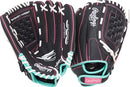Rawlings Sure Catch Youth Series Softball Glove 12" Left Hand Throw Black/Mint - Like New