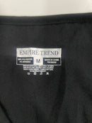 EMPIRE TREND SCRUB TOP, 98% POLYESTER, 4% SPANDEX - SIZE: M - BLACK - Brand New