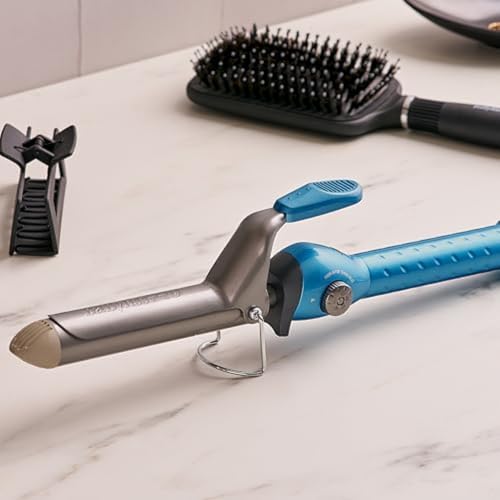 BABYLISSPRO NANO TITANIUM CURLING IRON WAND 1" BNT100SNC - GRAY/BLUE - Like New