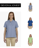 D112W Devon & Jones Ladies' Pima Piqué Short-Sleeve Polo New