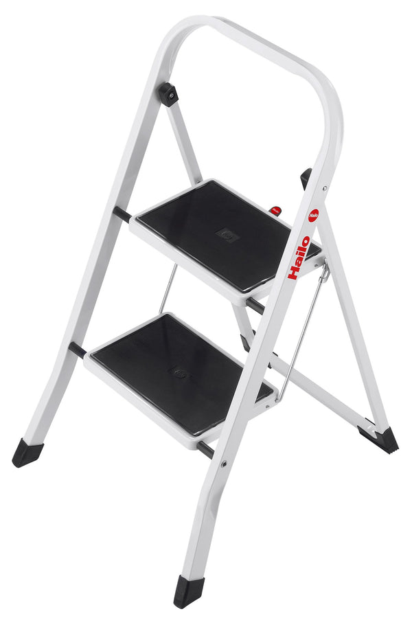 HAILO 9204015095 K20 STEP LADDER 4396-911 - WHITE - Like New