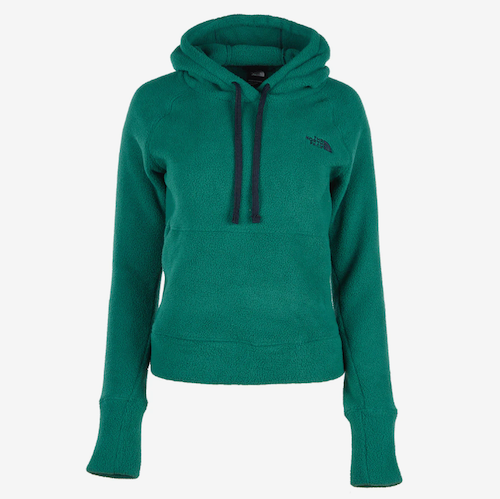 THE NORTH FACE WOMEN'S SHERPA PULLOVER HOODIE, DARK GREEN, MEDIUM - Like New