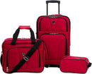 Travelers Club Bowman Eva Expandable Value Luggage and Travel Set 3 Piece - Red - Like New
