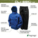 FROGG TOGGS Men's Classic 3-Layer Waterproof Breathable Suit SM - Blue/Black - Brand New