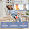 POKYTCOX LARGE LED SCREEN CORDLESS KNEE MASSAGER WITH HEAT AND VIBRATION - WHITE - Like New