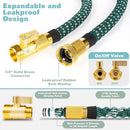 YUHARQ 50FT EXPANDABLE GARDEN HOSE WATER HOSE WITH 10 FUNCTION NOZZLE - GREEN - Like New