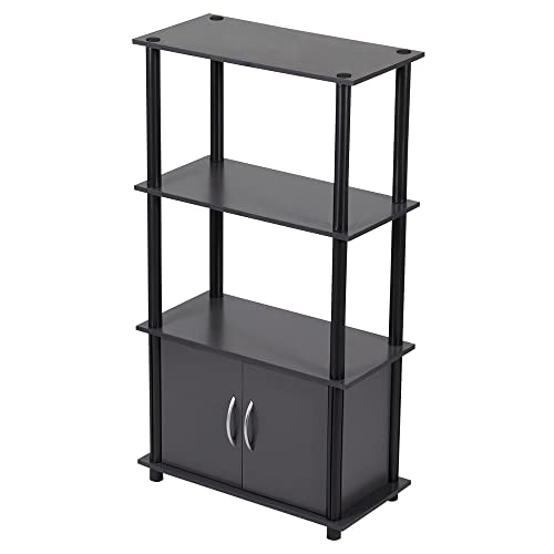 HOME BASICS 4 TIER SHELF ORGANIZER WITH CABINET CONTEMPORARY - - Scratch & Dent